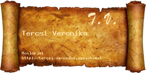 Tercsi Veronika névjegykártya